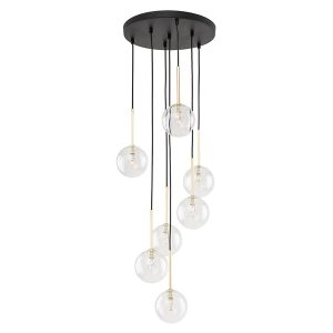 Lampa wisząca Nilos 7-punktowa metalowa złota 266172 Lampa wisząca Nilos 7-punktowa metalowa złota 266172