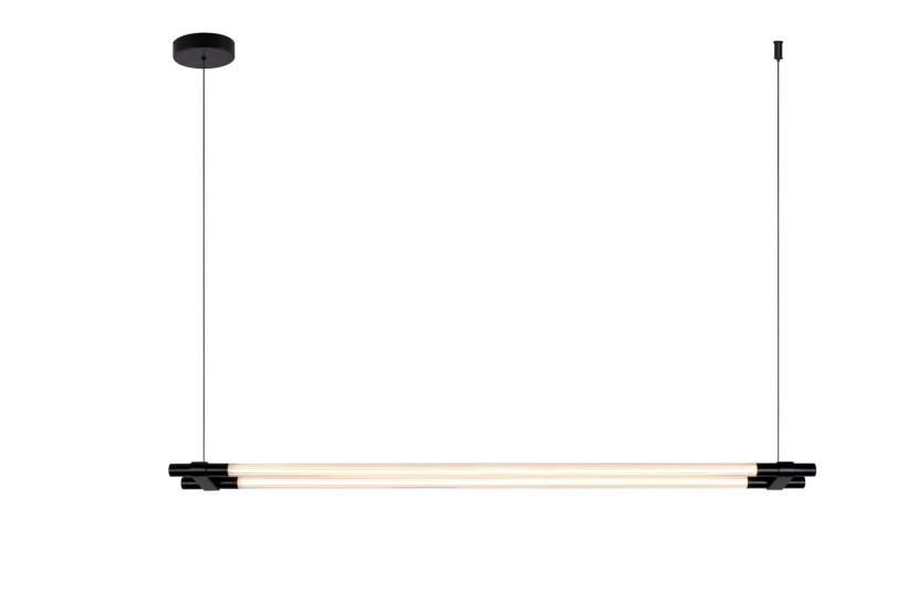 Lampa wisząca NIVARO czarno-biała LED 2x28W Ciepła biel 3050lm Rabalux 836365
