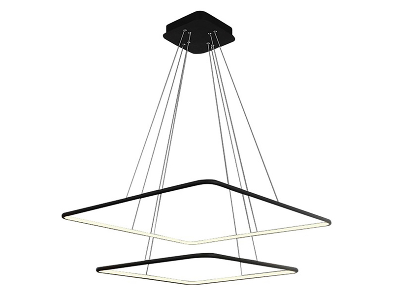 Lampa wisząca Nix LED 2-punktowa metalowa czarna 39462