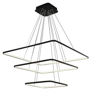 Lampa wisząca Nix LED 3-punktowa metalowa czarna 39463 Lampa wisząca Nix LED 3-punktowa metalowa czarna 39463