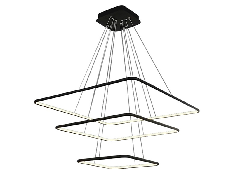 Lampa wisząca Nix LED 3-punktowa metalowa czarna 39463