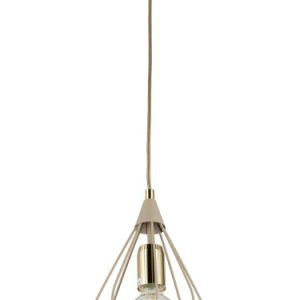 Lampa Wisząca Noa Beżowo-złota 1xE27 17 cm Druciak Nowczesny Salon Taupe 759149 Lampa Wisząca Noa Beżowo-złota 1xE27 17 cm Druciak Nowczesny Salon Taupe 759149