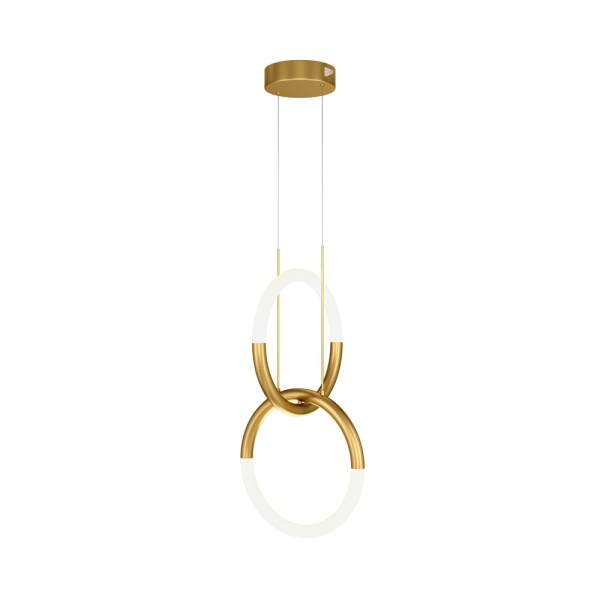 Lampa wisząca NODE mosiężno-złota LED 2x18W Ciepła biel 1200lm Maytoni 856422