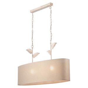 Lampa wisząca Noemi 2-punktowa tkaninowa złota 120796 Lampa wisząca Noemi 2-punktowa tkaninowa złota 120796