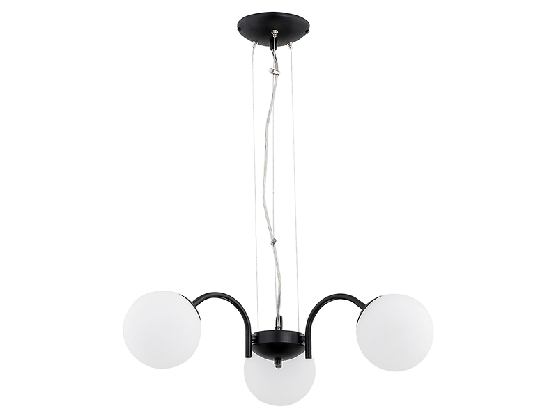 Lampa wisząca Nol 3-punktowa stalowa czarna 32618