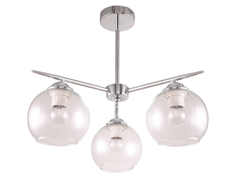 Lampa wisząca Nova 3-punktowa stalowa srebrny 190842