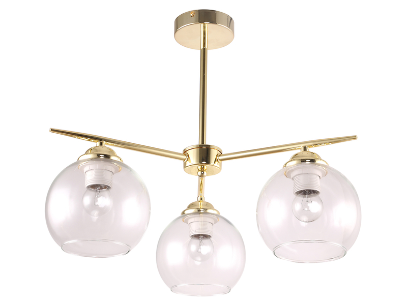 Lampa wisząca Nova 3-punktowa stalowa złota 190843