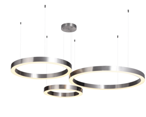 LAMPA WISZĄCA nowoczesna CIRCLE nikiel 40+60+80cm 192908 LAMPA WISZĄCA nowoczesna CIRCLE nikiel 40+60+80cm 192908