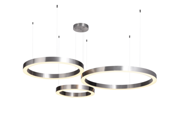 LAMPA WISZĄCA nowoczesna CIRCLE nikiel 40+60+80cm 192908