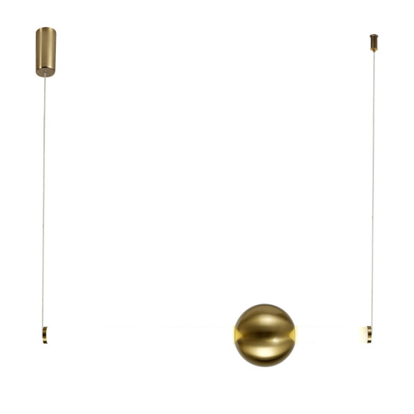 Lampa wisząca O-LINE LED 63 cm mosiądz 749439