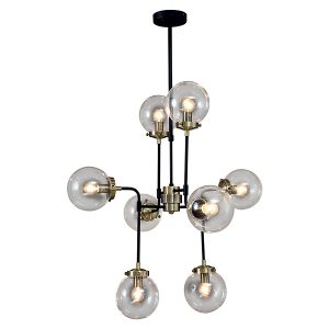Lampa wisząca Odelia 8-punktowa stalowa czarna 34875 Lampa wisząca Odelia 8-punktowa stalowa czarna 34875