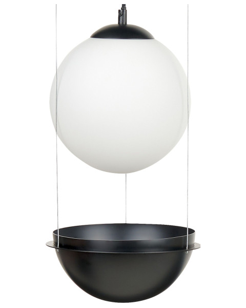Lampa wisząca okrągła szklany klosz 142059