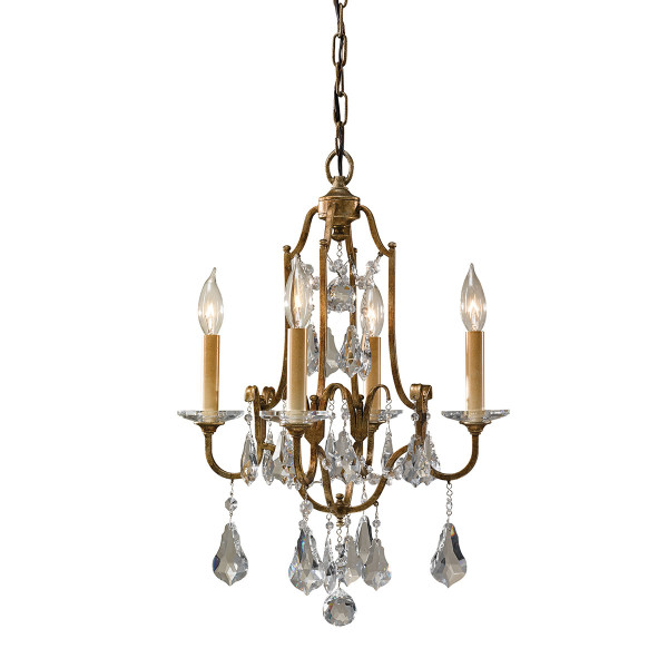 Lampa wisząca oksydowany brąz Valentina 4xE14x60W wym: 207,6x41x41 cm Feiss 849743