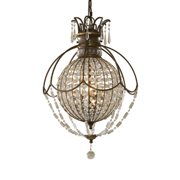 Lampa wisząca oksydowany brązowo-brytyjski brąz Bellini 3xE14x60W Feiss 849272