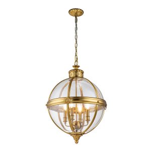 Lampa wisząca oksydowany mosiądz Adams 4xE14x60W Feiss 850198 Lampa wisząca oksydowany mosiądz Adams 4xE14x60W Feiss 850198