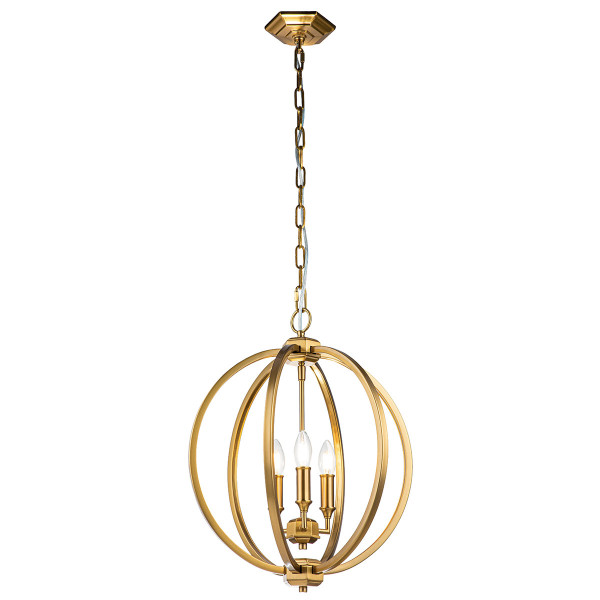 Lampa wisząca oksydowany mosiądz Corinne 3xE14x60W Feiss 849291