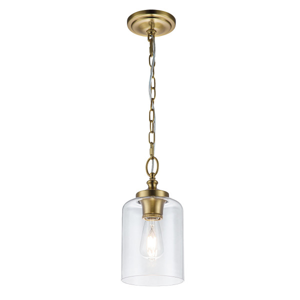 Lampa wisząca oksydowany mosiądz Hounslow 1xE27x60W Feiss 849473