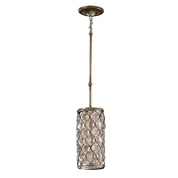 Lampa wisząca oksydowany srebrny Lucia 1xE27x60W Feiss 847538
