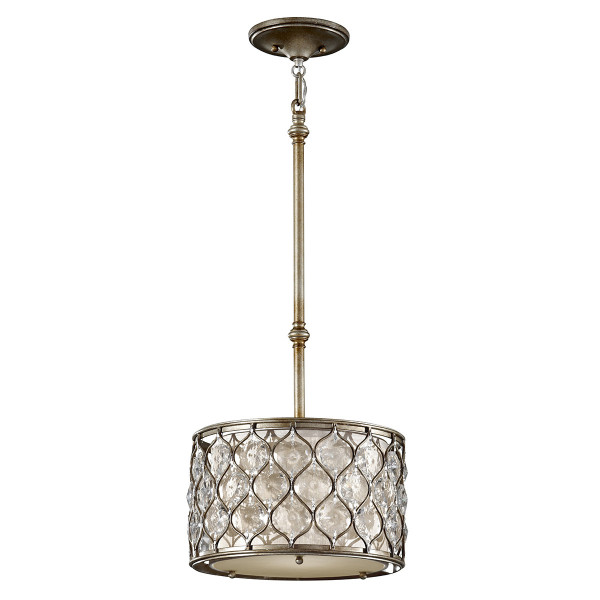Lampa wisząca oksydowany srebrny Lucia 1xE27x60W Feiss 847387