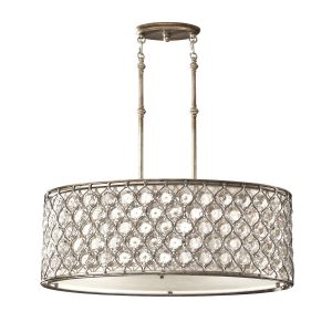 Lampa wisząca oksydowany srebrny Lucia 3xE27x60W Feiss 847963 Lampa wisząca oksydowany srebrny Lucia 3xE27x60W Feiss 847963
