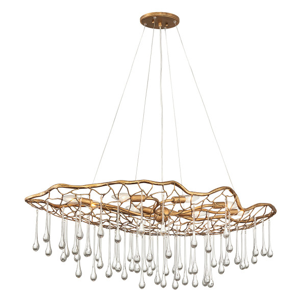 Lampa wisząca oksydowany złoty Laguna 8xE14x40W Quintiesse 850342