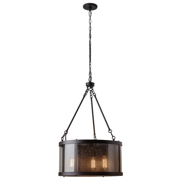 Lampa wisząca olejowany brąz Bluffton 3xE27x100W Feiss 849342