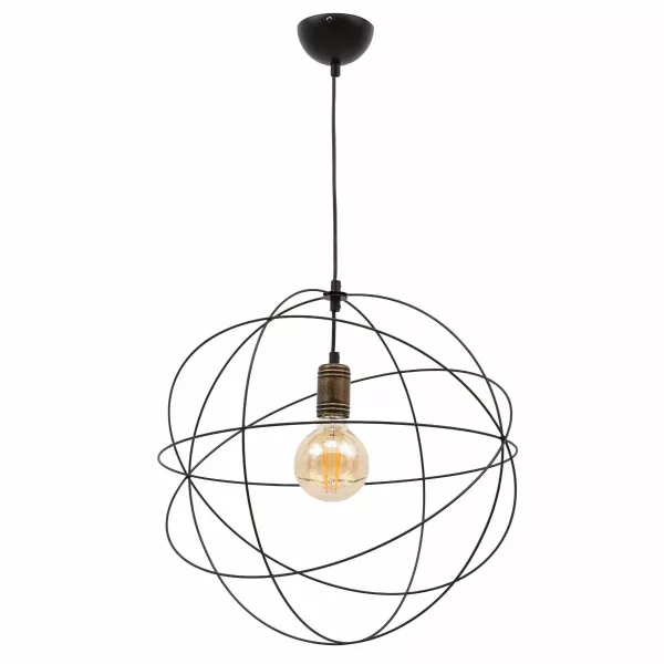 Lampa wisząca OLINTO I czarna 381743