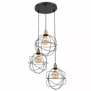 Lampa wisząca OLINTO II czarna 381747 Lampa wisząca OLINTO II czarna 381747