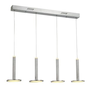 Lampa wisząca Oliver nikiel satynowany LED 4x48W Ciepła biel 2690lm Italux 858102 Lampa wisząca Oliver nikiel satynowany LED 4x48W Ciepła biel 2690lm Italux 858102