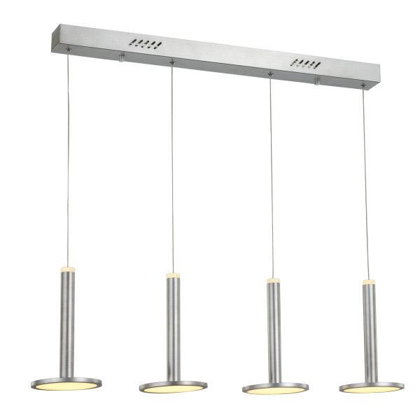 Lampa wisząca Oliver nikiel satynowany LED 4x48W Ciepła biel 2690lm Italux 858102