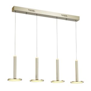 Lampa wisząca Oliver złota LED 4x48W Ciepła biel 2690lm Italux 858007 Lampa wisząca Oliver złota LED 4x48W Ciepła biel 2690lm Italux 858007