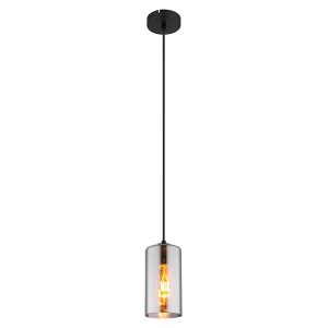Lampa wisząca Olly metalowo-szklana czarna 132956 Lampa wisząca Olly metalowo-szklana czarna 132956