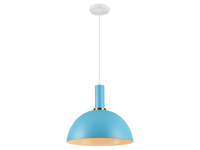 Lampa wisząca Omega stalowa niebieska 382090