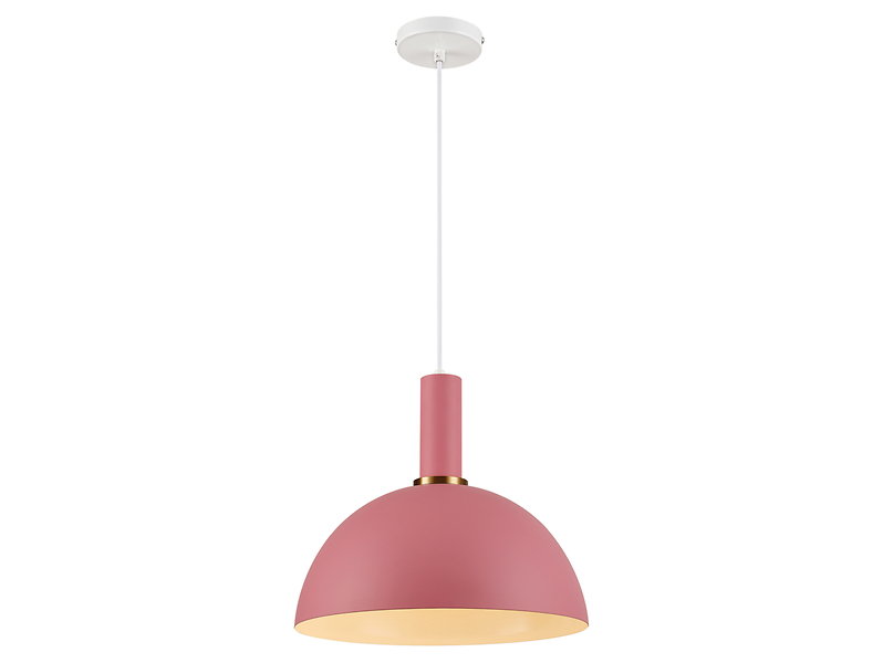 Lampa wisząca Omega stalowa różowa 382091