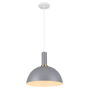 Lampa wisząca Omega stalowa szara 382096