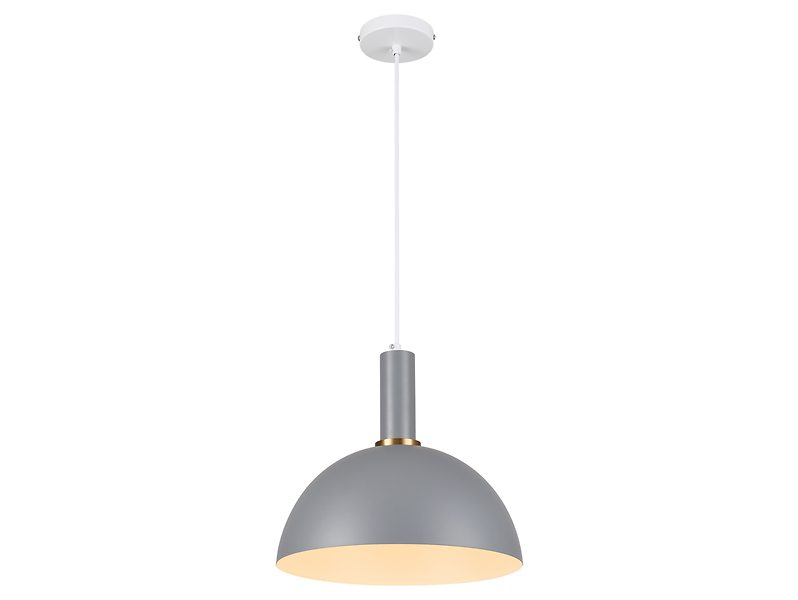 Lampa wisząca Omega stalowa szara 382096