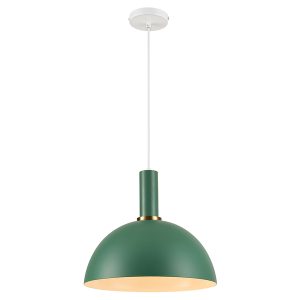 Lampa wisząca Omega stalowa zielona 382094