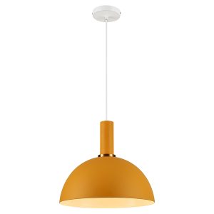 Lampa wisząca Omega stalowa żółta 382093
