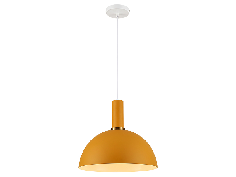 Lampa wisząca Omega stalowa żółta 382093