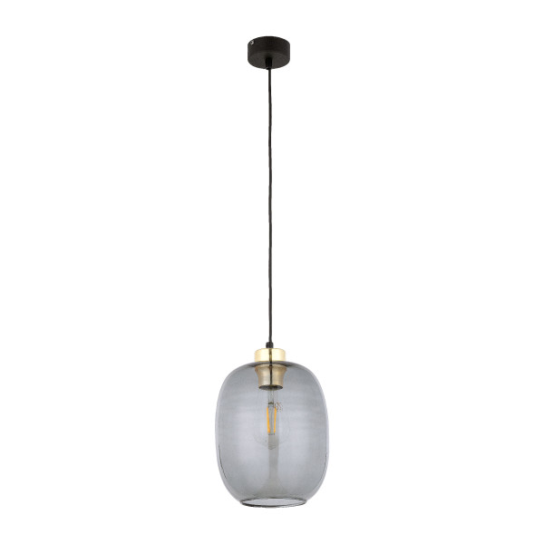 Lampa Wisząca OMEGA Tk Lighting - Szklany Grafitowy Klosz 834449