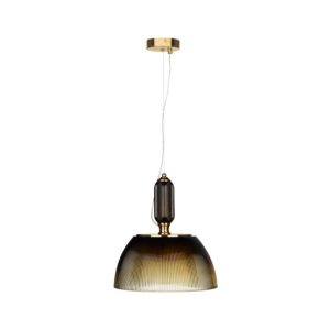 Lampa wisząca ONEKO ze szklanym kloszem butelkowa zieleń żłobiony klosz 827205