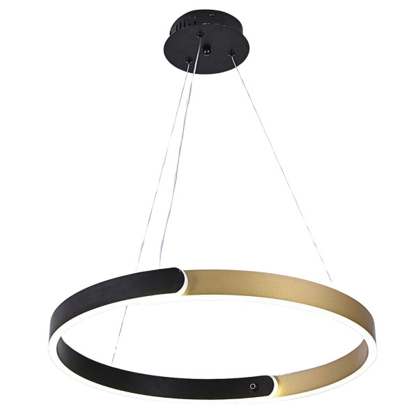 Lampa wisząca Ontario czarno-złota LED 2x36W Neutralna biel 3500lm IdeaLED 854460