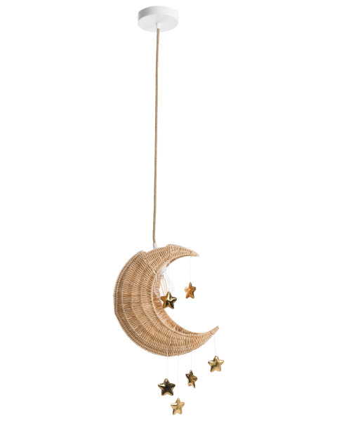 Lampa wisząca ORCHON Rattan Księżyc Naturalny 754174