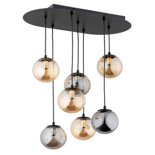 Lampa wisząca ORIGINAL czarna 7xE14x10W wym:80x40,5x64,5cm IP20 Alfa 1021076