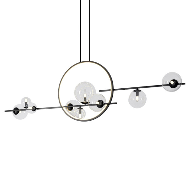Lampa wisząca ORION DOUBLE czarna 145 cm 749581