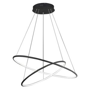 Lampa wisząca Orion LED 2-punktowa metalowa czarna 39466 Lampa wisząca Orion LED 2-punktowa metalowa czarna 39466