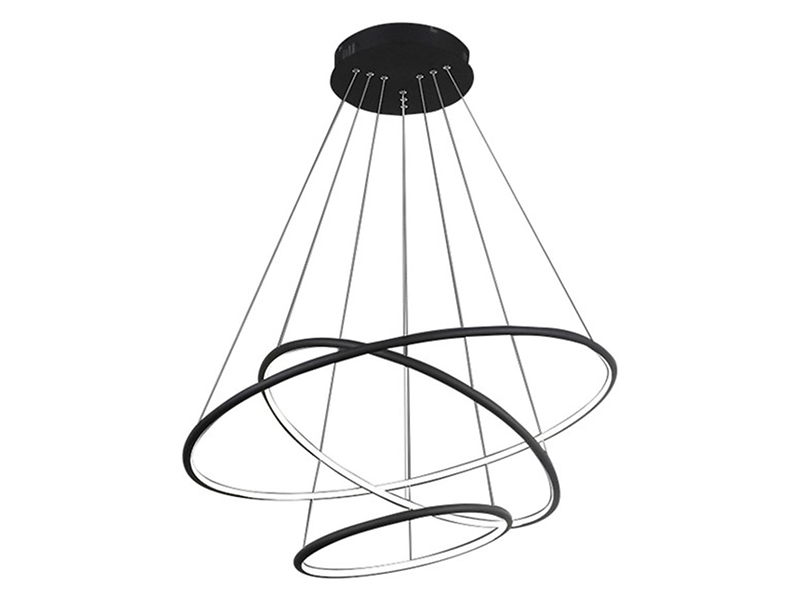 Lampa wisząca Orion LED 3-punktowa metalowa czarna 39467