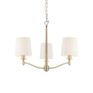 Lampa wisząca ORTONA z abażurami złoto-biała 3xE14x15W IP20 Endon 1025544 Lampa wisząca ORTONA z abażurami złoto-biała 3xE14x15W IP20 Endon 1025544