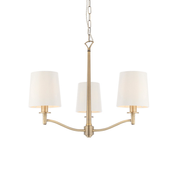 Lampa wisząca ORTONA z abażurami złoto-biała 3xE14x15W IP20 Endon 1025544