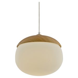 Lampa wisząca Orzech stalowa brązowo-biała 190779 Lampa wisząca Orzech stalowa brązowo-biała 190779